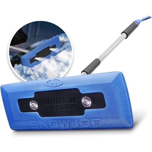 Snow Broom Snow Joe LED 4-In-1 Telescoping Ice Scraper Foam Head Headlights OW - Picture 1 of 7